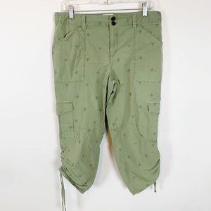 Sanctuary Ladies Cropped Green Pants Size 30
